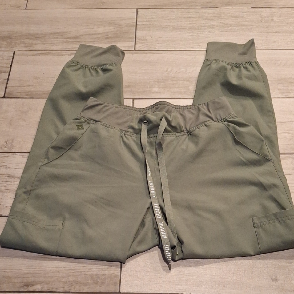 Med Couture Olive Green Jogger Track Pants